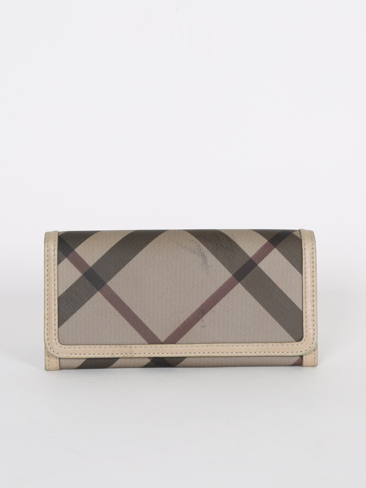 Burberry smoked check outlet wallet