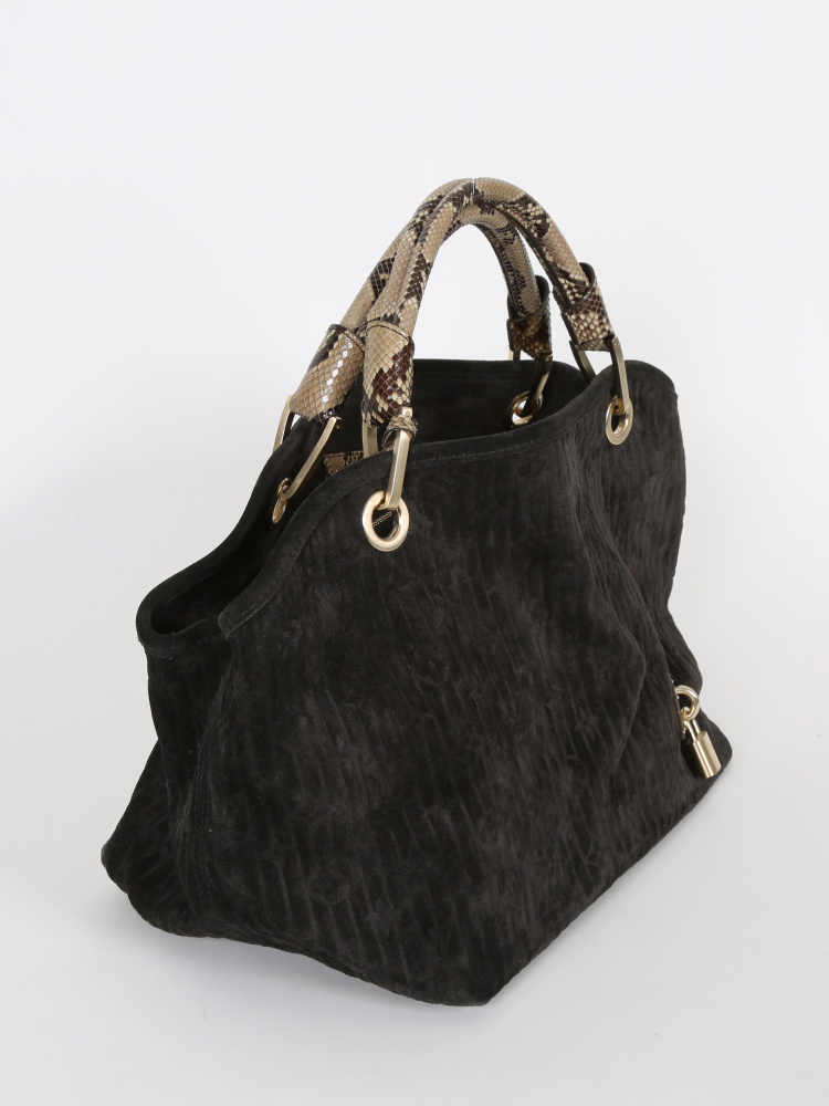 Whisper handbag Louis Vuitton Black in Suede - 21536440