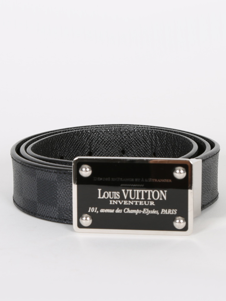 Louis Vuitton Damier Graphite Inventeur Reversible Belt