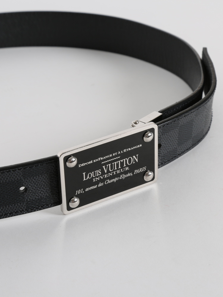 Louis Vuitton Damier Graphite Canvas Reversible Inventeur Belt 100 CM at  1stDibs  louis vuitton white belt silver buckle, louis vuitton inventeur  belt, damier buckle