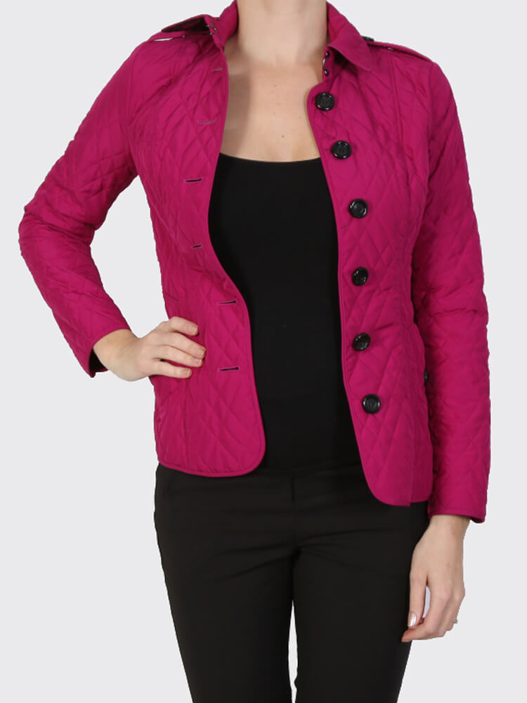 Burberry quilted jacket outlet fuchsia