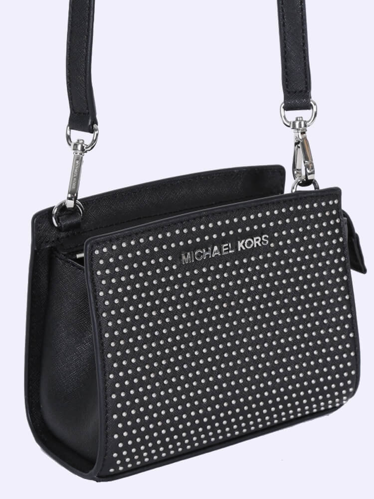 Michael Kors - Selma Mini Micro Studded Saffiano Crossbody |  