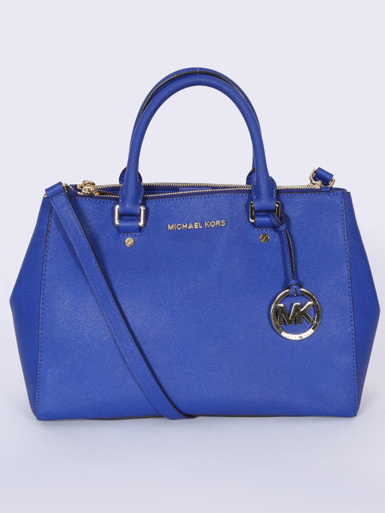 Michael Kors Sutton Medium Saffiano Leather Royal Blue www.luxurybags.cz