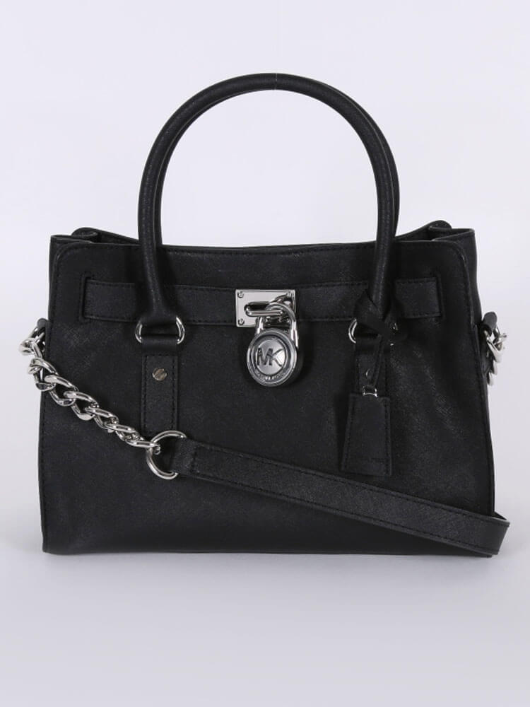 Michael Kors - Hamilton Medium Saffiano Satchel Black 