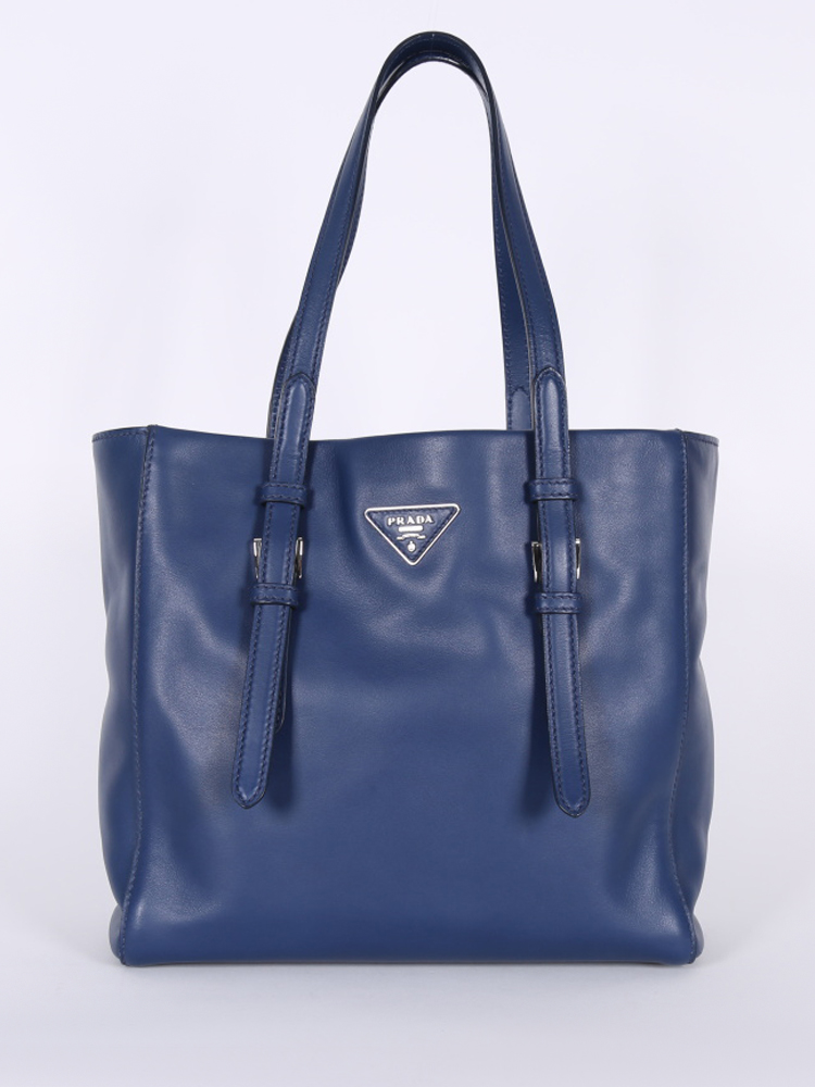 Prada - Soft Calf Leather Shopping Blue 