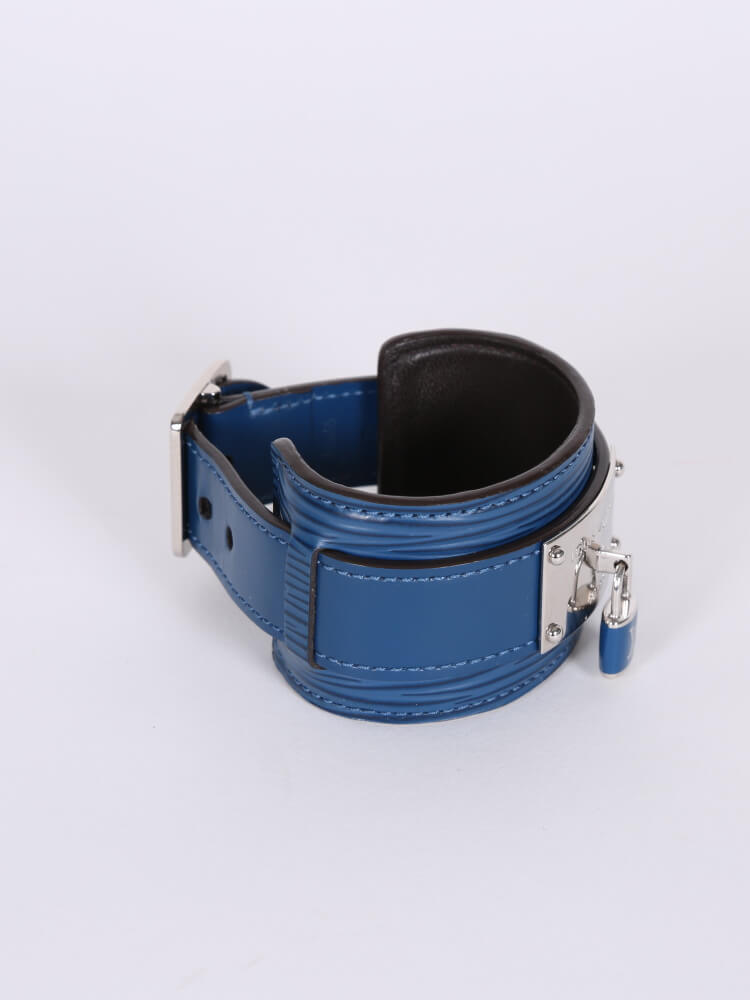 Lockit leather bracelet Louis Vuitton Blue in Leather - 24150171