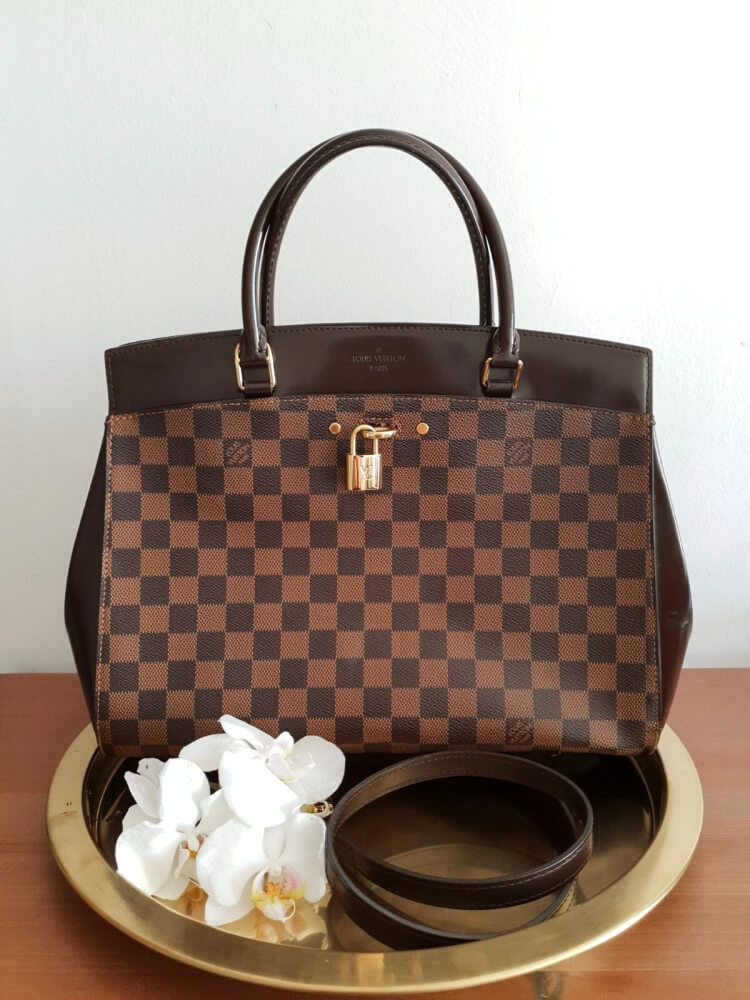 N41152 Louis Vuitton 2015 Damier Ebene Canvas Rivoli PM