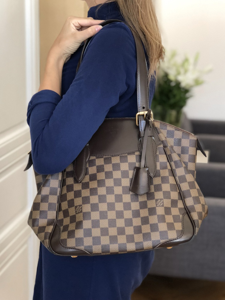 Louis Vuitton Verona GM Shoulder Bag Damier Ebene Canvas