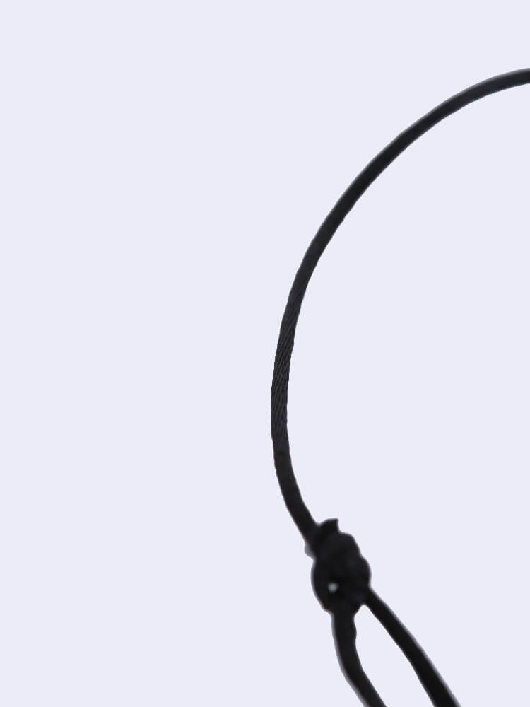 Louis Vuitton SV925 Q95661 Silver Lockit Cord Bracelet Black