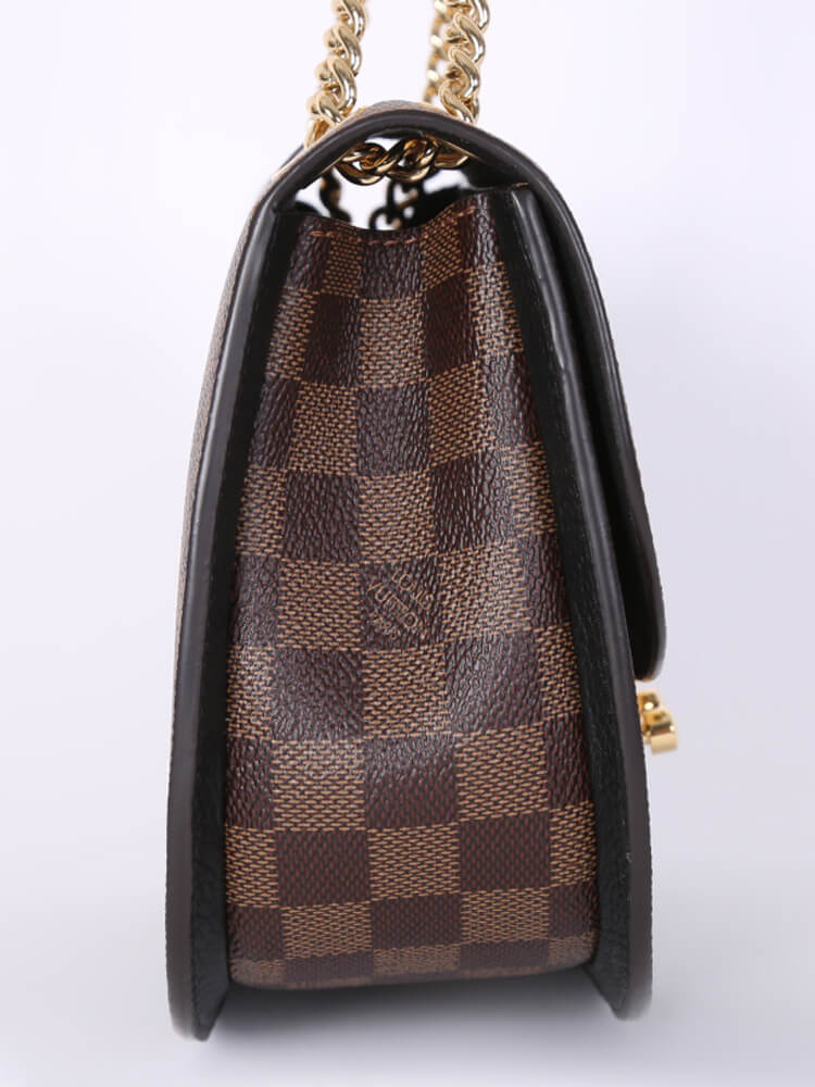 Louis Vuitton Tote Normandy Damier Ebene Ebene/White in Cuir  Taurillon/Canvas/Shearling with Gold-tone - US