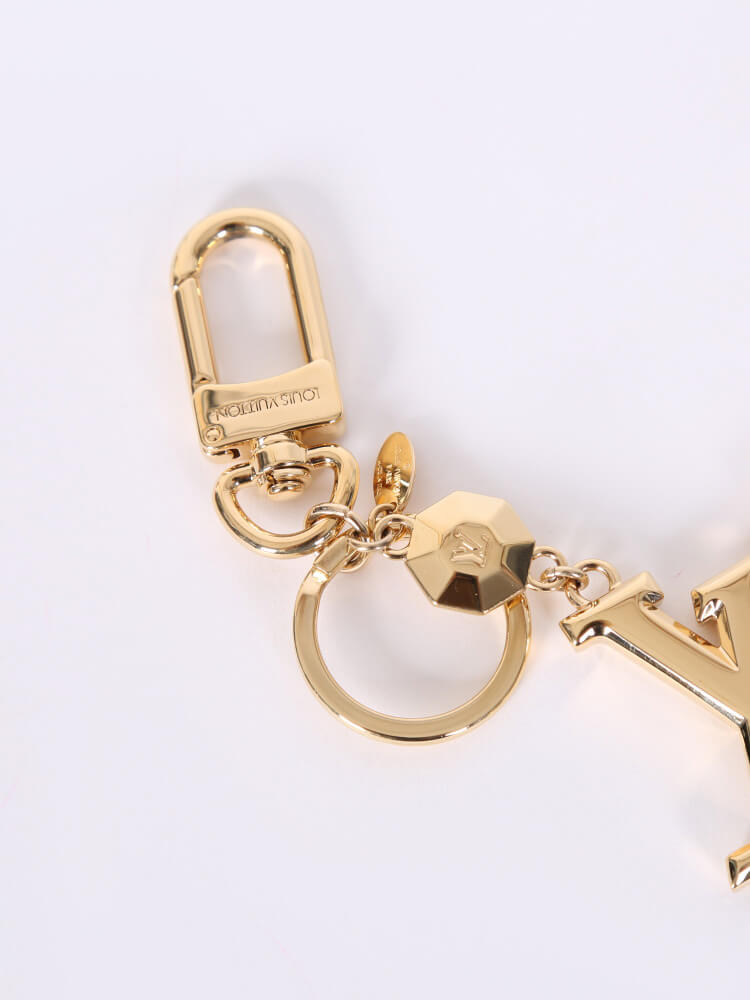 LOUIS VUITTON LV Facettes Key Holder Gold 70894