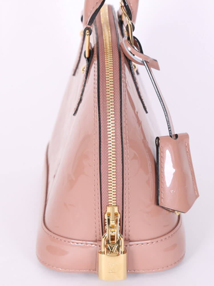 Louis Vuitton Rose Velours Monogram Vernis Alma BB Bag at 1stDibs