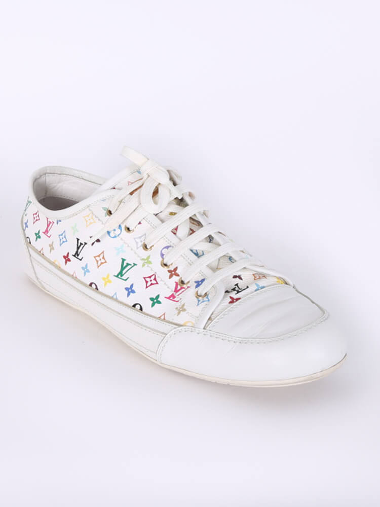 Louis Vuitton White Capucine Monogram Canvas Multicolore Sneakers