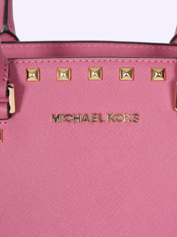 Michael Kors Selma Medium Leather Satchel - Ultra Pink 30S3GLMS2L-564  191935084613 - Handbags, Selma - Jomashop