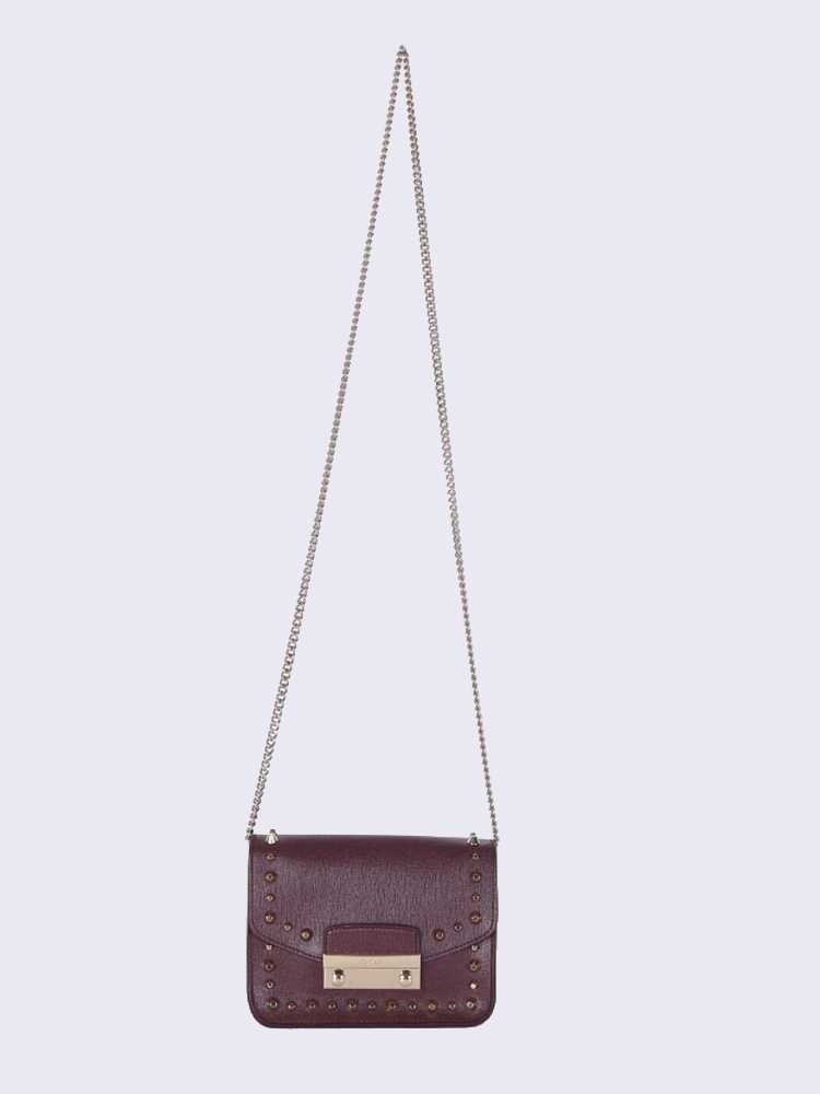  FURLA Julia Mini Studded Saffiano Leather Crossbody