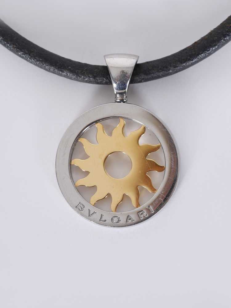 Bulgari - Tondo Sun 18kt Yellow Gold & Steel Necklace 