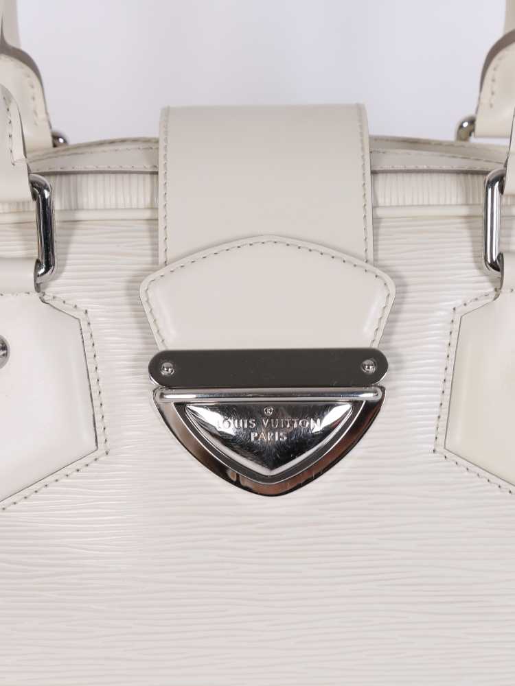 Louis Vuitton White Epi Bowling Montaigne GM Cream Leather ref.225606 -  Joli Closet