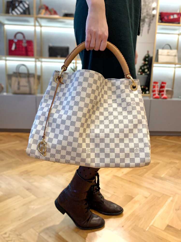 artsy mm damier azur canvas