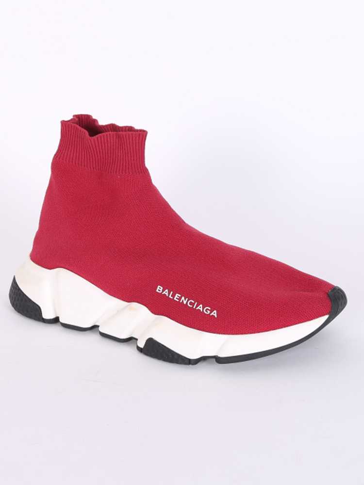 Balenciaga speed hot sale trainer burgundy