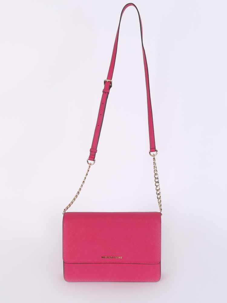 Michael Kors - Daniela Saffiano Chain Flap Crossbody Fuchsia