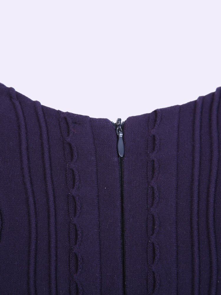 Escada - Stretch Knit Dress Navy S | www.luxurybags.cz