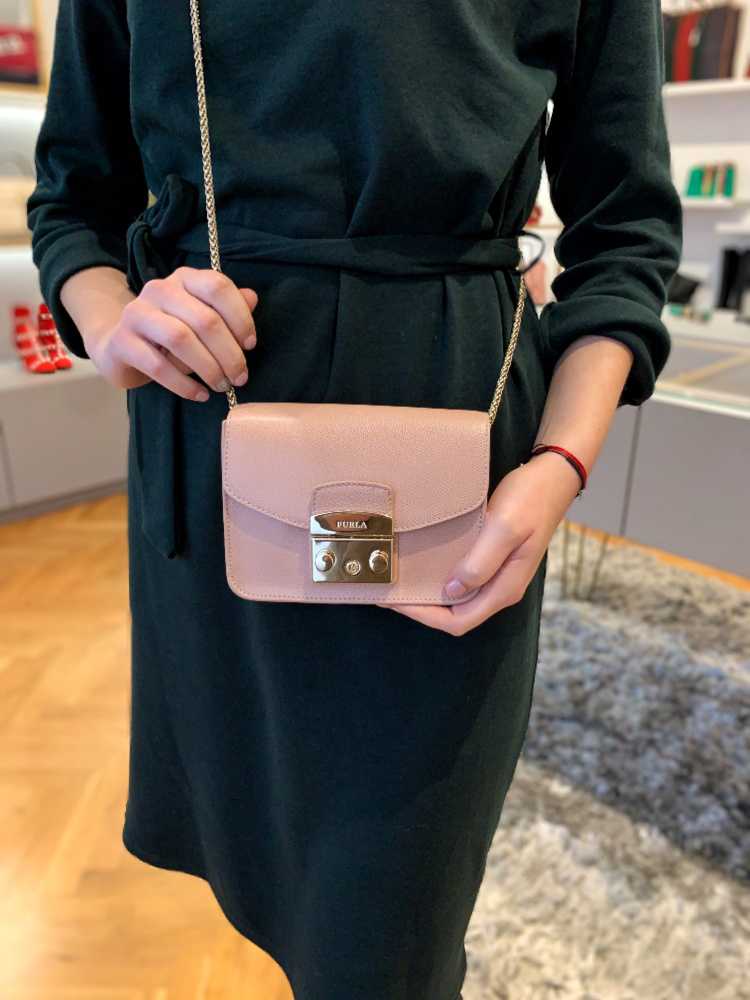 FURLA Mini Saffiano Leather Crossbody Bag