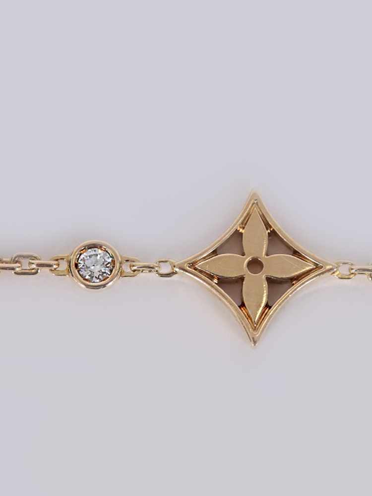 Louis Vuitton Idylle Blossom Bracelet, 3 Golds and Diamonds Gold. Size 0M