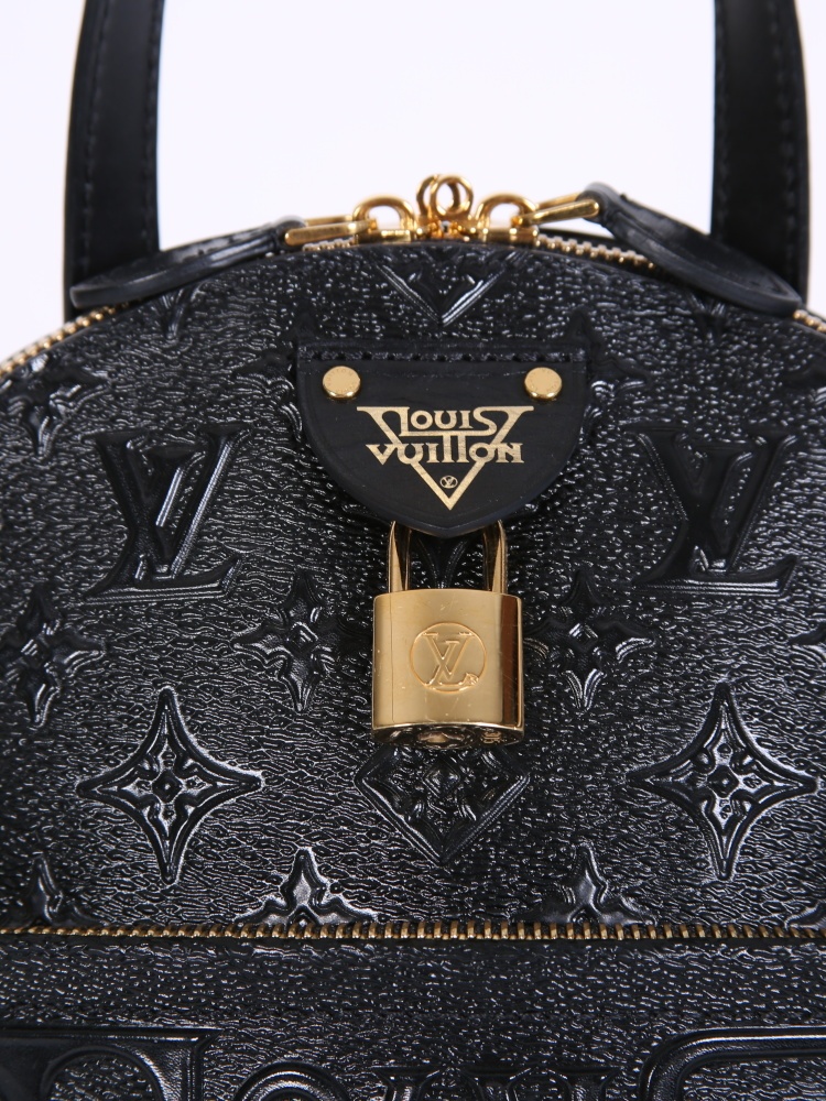 Louis Vuitton Moon Backpack Embossed Monogram Midnight Canvas Black 69055303