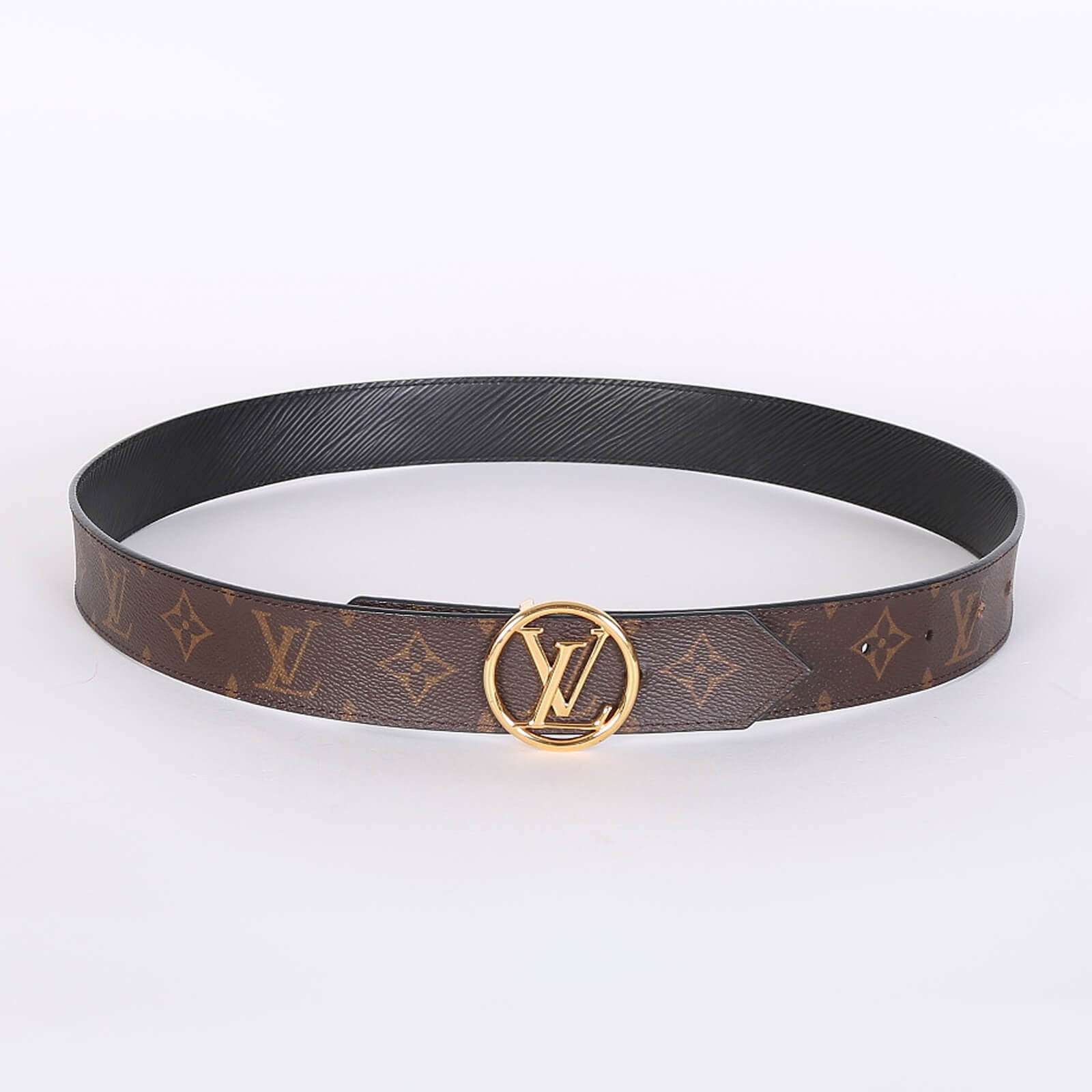 Louis Vuitton LV Circle Reversible Belt Monogram Canvas and Epi Leather  Medium Brown 1818701