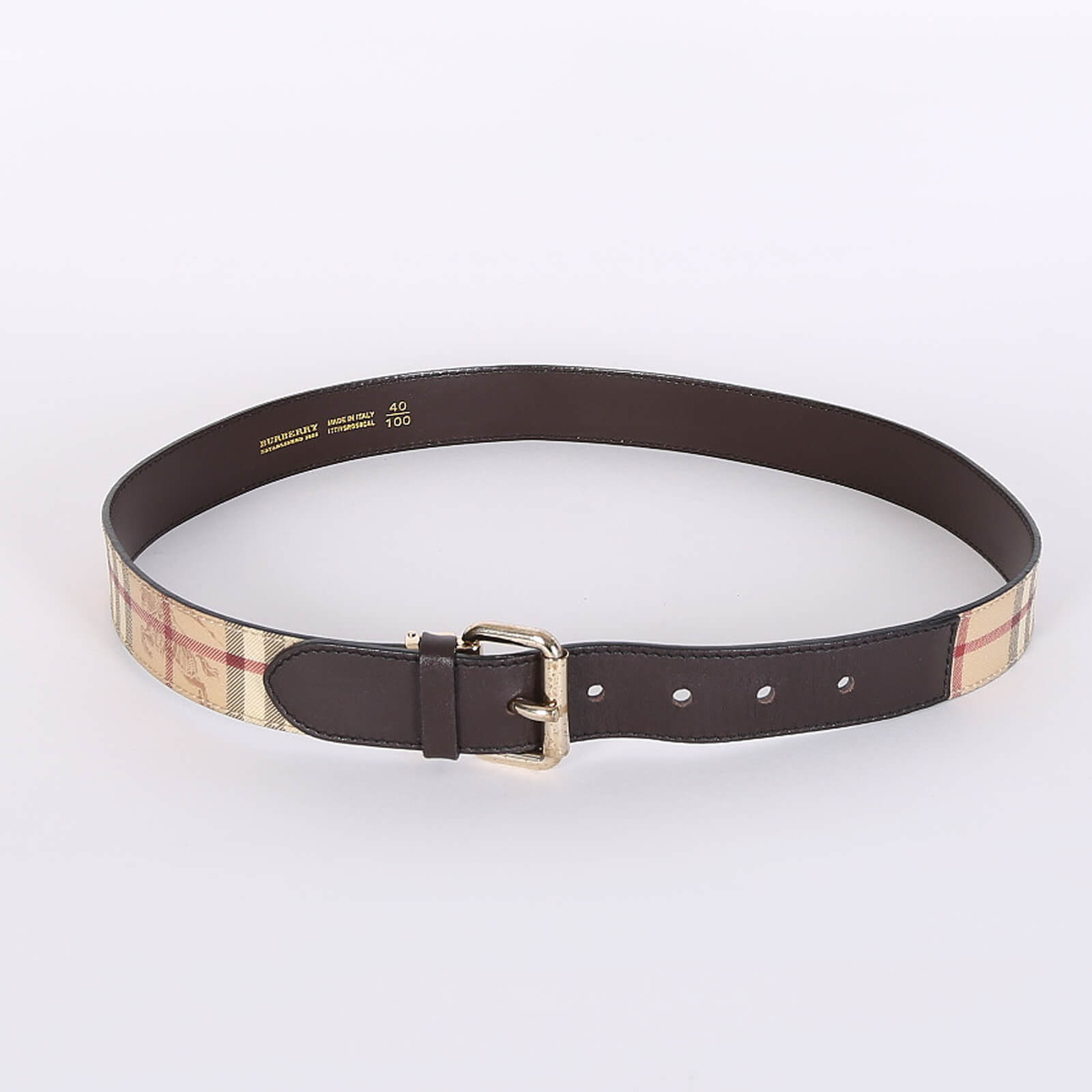 Burberry haymarket check on sale belt