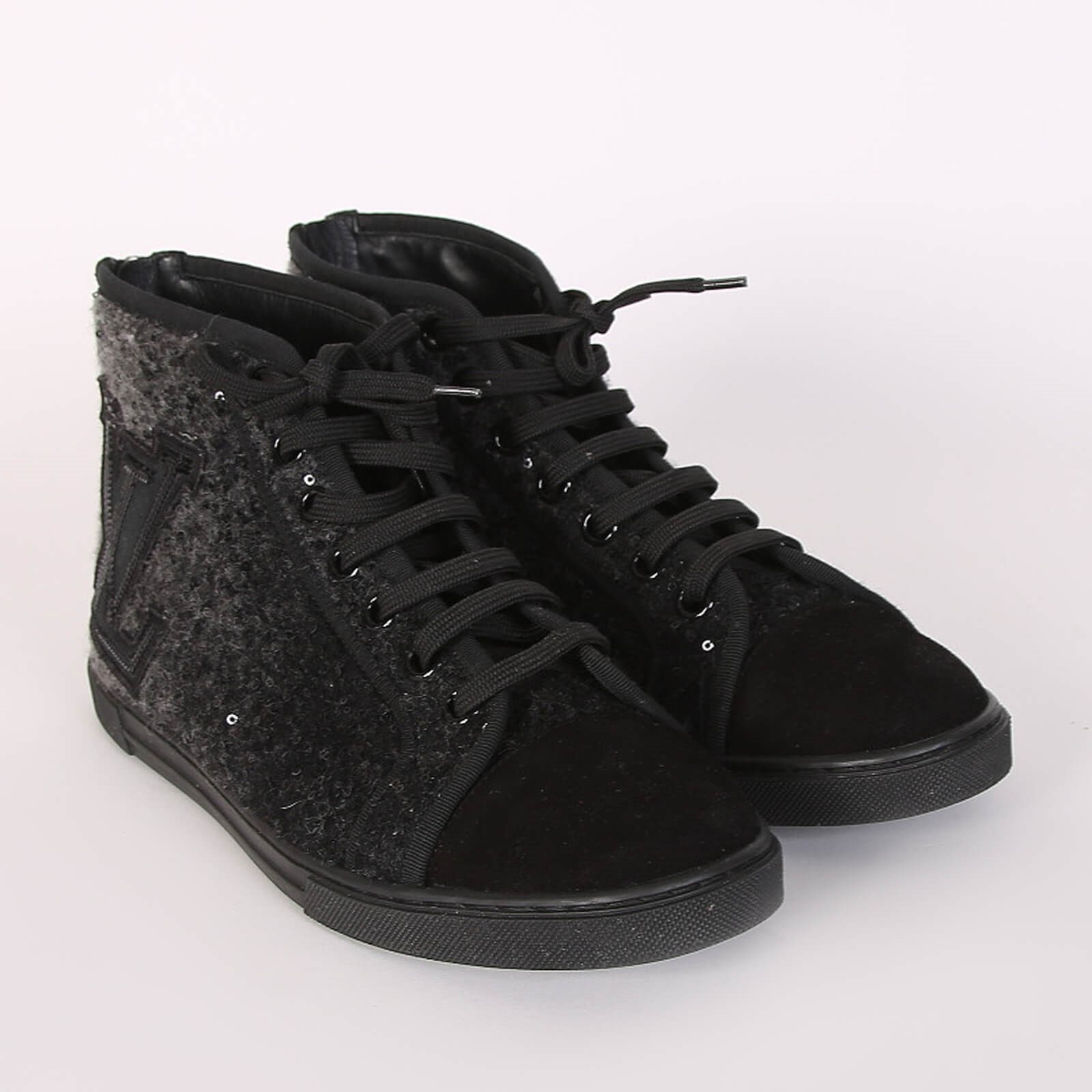 Louis Vuitton Punchy Glitter Sneakers - black