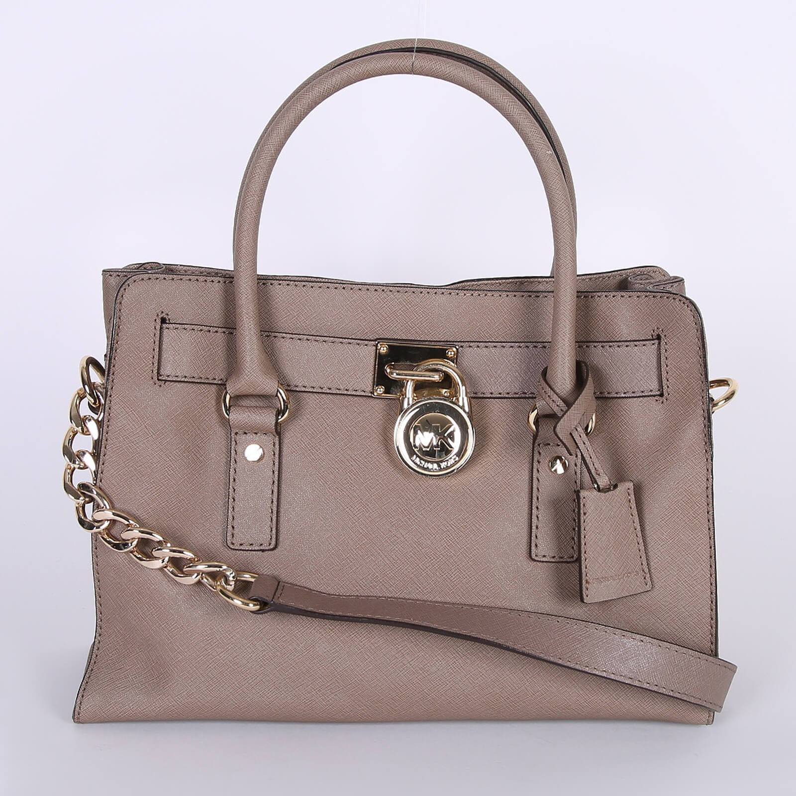 Michael Kors - Hamilton Medium Saffiano Satchel Grey