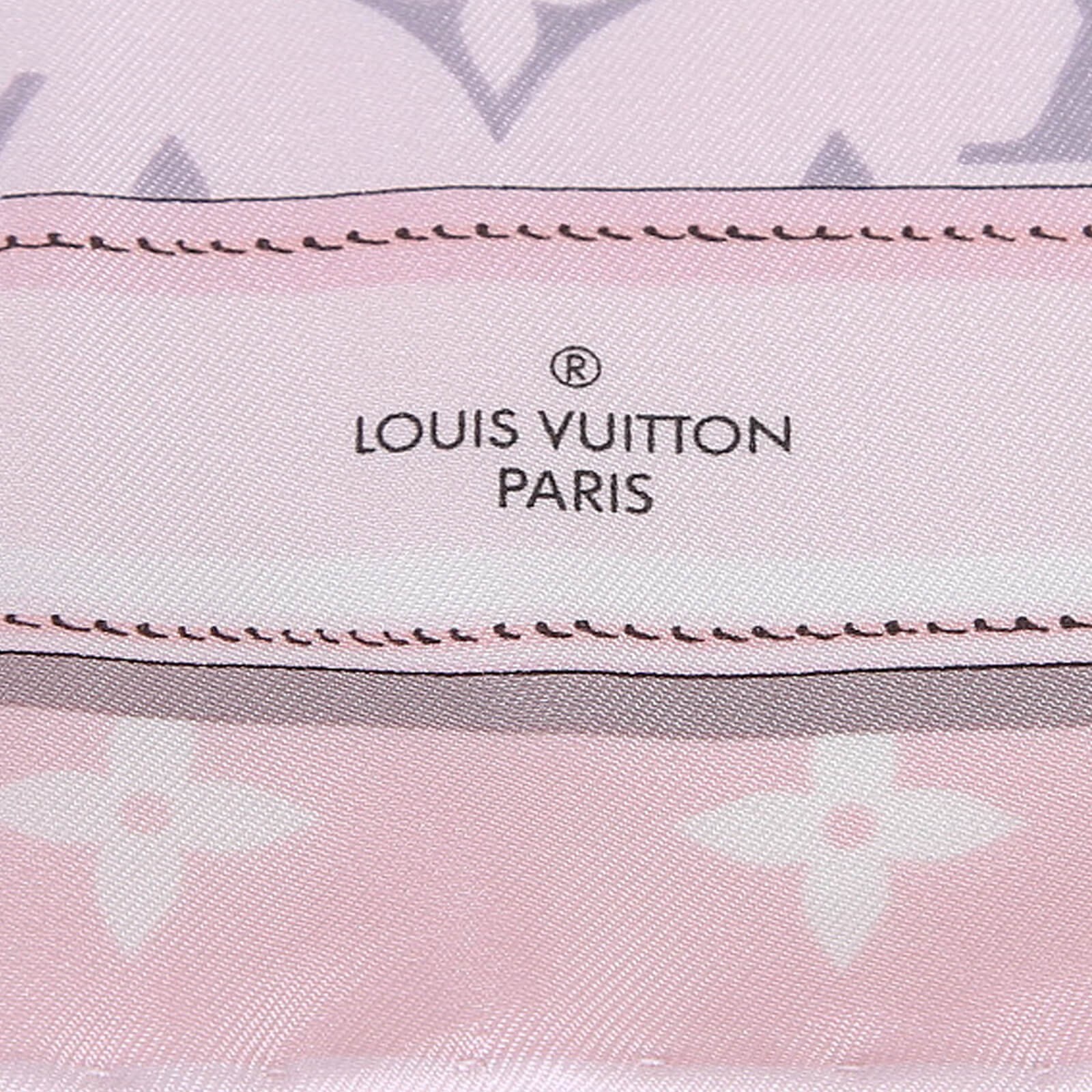 Louis Vuitton Carré Monogram Confidential Silk Scarf M70638 Pink Cotton  ref.982433 - Joli Closet