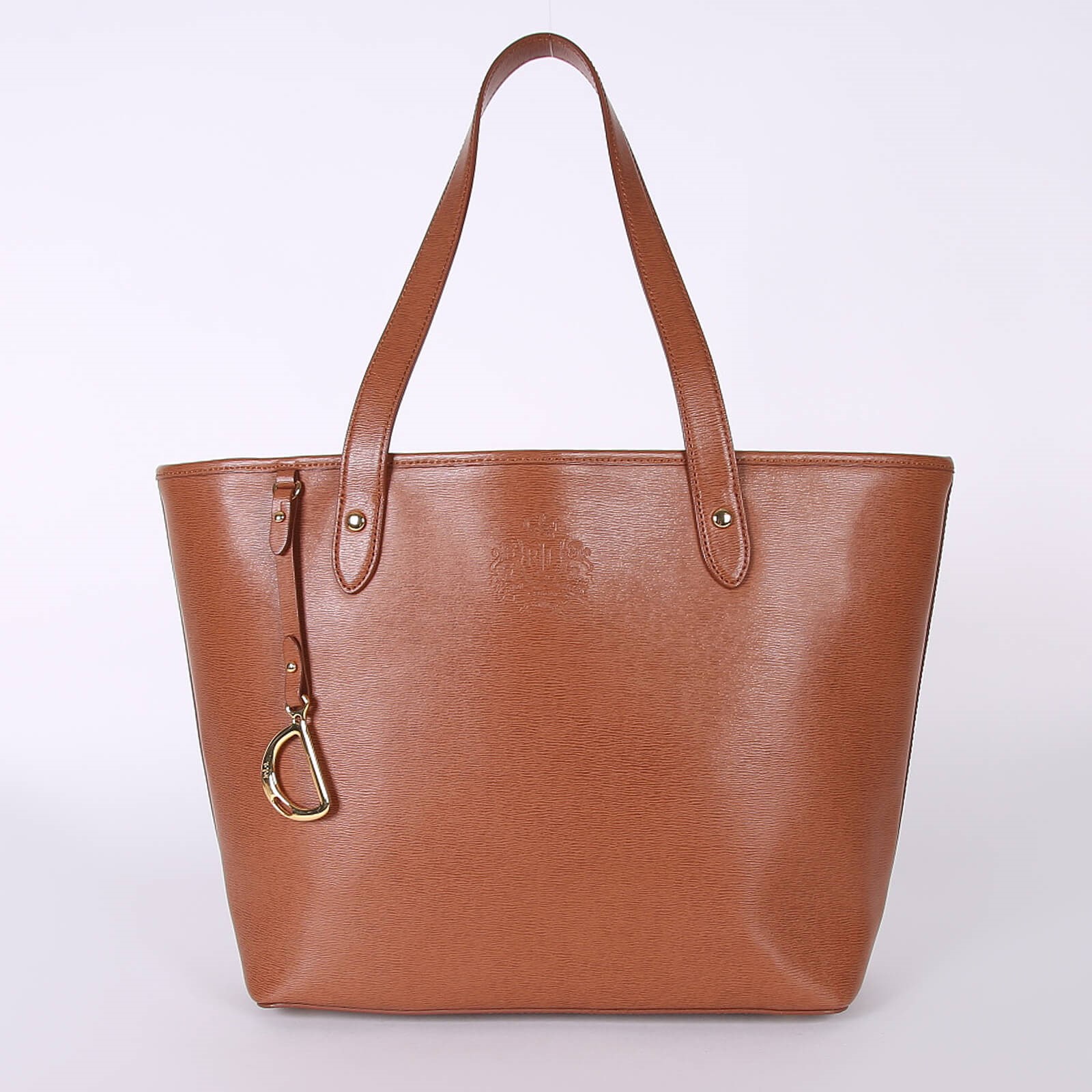 Coccinelle Angie Maxi Tumbled Leather Handbag with Strap Brown